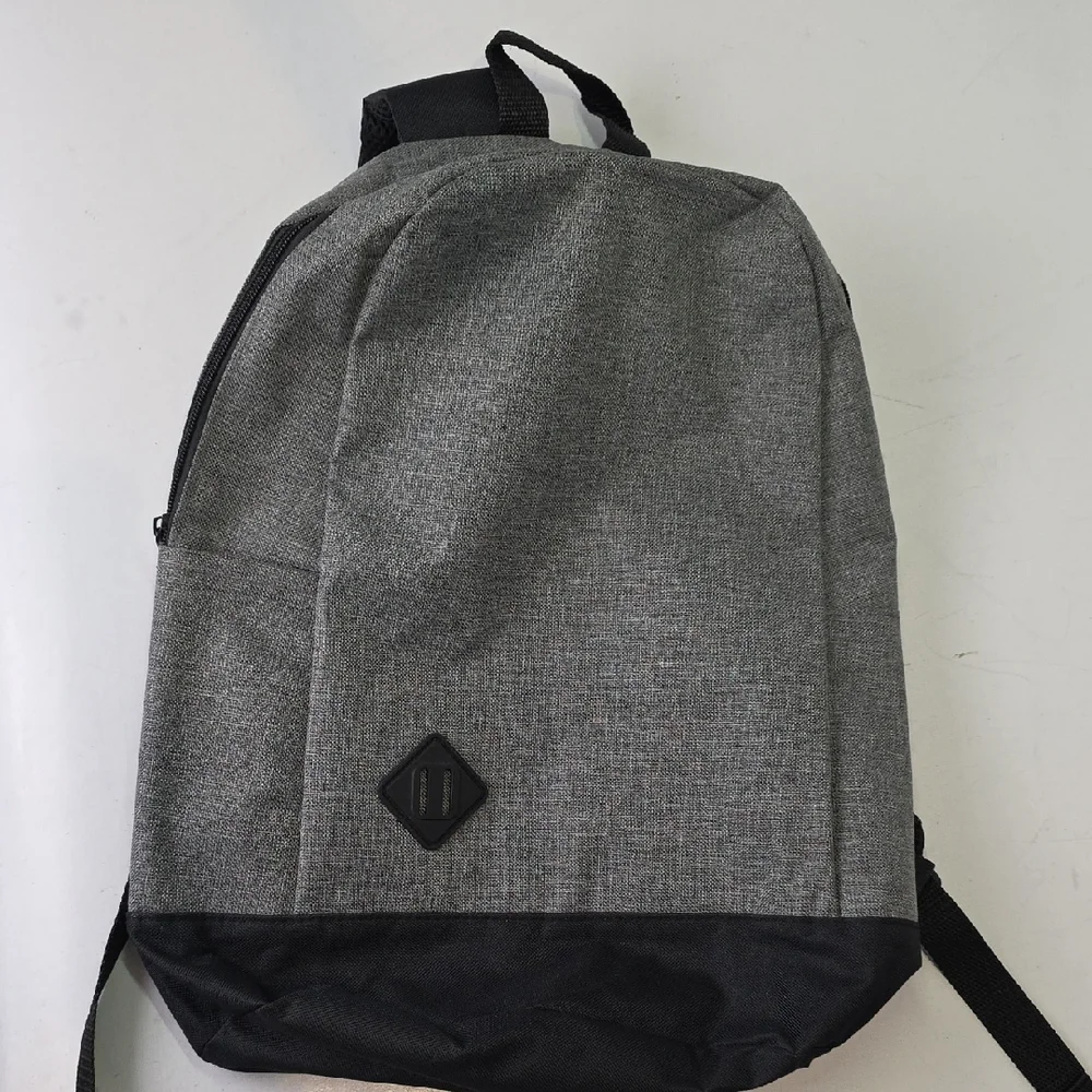 Gray and Black Unisex Backpack For School‎ Travel Work New